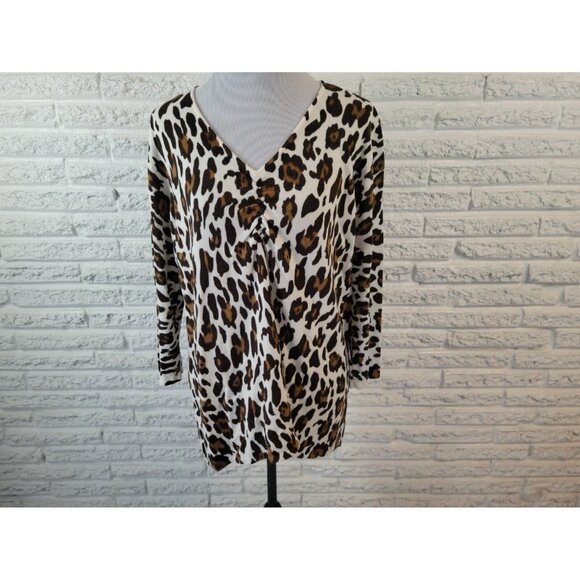 Cato Womens Sweater 18W 20W Plus Pullover 3/4 Sleeve Acrylic Brown ANI11E - Picture 1 of 8